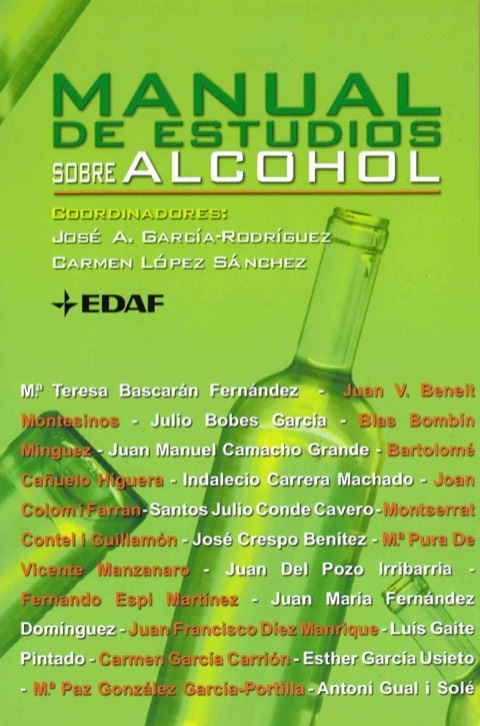 Portada de Manual de estudios sobre el alcohol