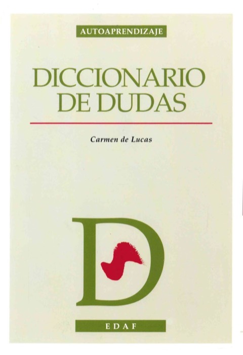 Portada de Diccionario de dudas